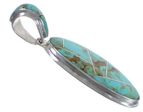 Sterling Silver Southwestern Turquoise Pendant PX30718
